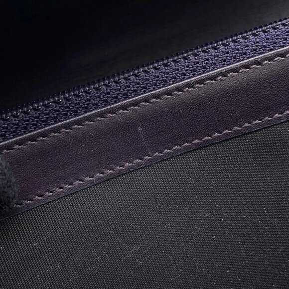 CHANEL CC Logo Long Flap Wallet Calfskin Purple - Picture 14 of 16